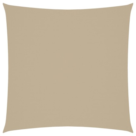 Parasole a Vela in Tela Oxford Quadrato 3,6x3,6 m Beige