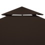 Copertura Superiore per Gazebo a 2 Strati 310g/m² 4x3m Marrone