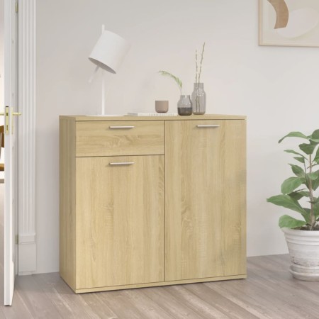 Credenza Rovere Sonoma 80x36x75 cm in Legno Multistrato