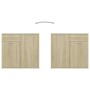 Credenza Rovere Sonoma 80x36x75 cm in Legno Multistrato