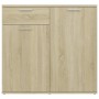 Credenza Rovere Sonoma 80x36x75 cm in Legno Multistrato