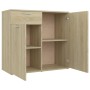 Credenza Rovere Sonoma 80x36x75 cm in Legno Multistrato