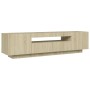 Mobile Porta TV con Luci LED Rovere Sonoma 160x35x40 cm