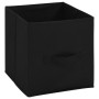 Armadietto con 4 Cesti in Tessuto Nero 63x30x71 cm Acciaio