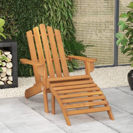 Sedia da Giardino Adirondack con Poggiapiedi Massello di Acacia