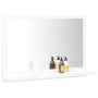 Specchio da Bagno Bianco 60x10,5x37 cm in Legno Multistrato