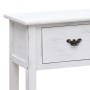 Credenza Bianco Antico 108x30x76 cm Legno Massello di Paulonia