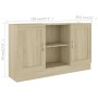 Credenza Rovere Sonoma 120x30,5x70 cm in Legno Multistrato