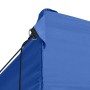 Gazebo Professionale Pieghevole con 4 Pareti 3x4 m Acciaio Blu