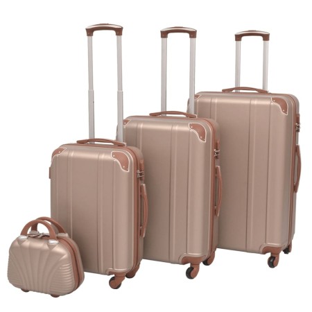 4 Pz. Set di Trolley Rigidi Color Champagne