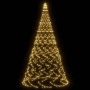 Albero di Natale Pennone Bianco Caldo 1400 LED 500 cm