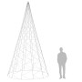 Albero di Natale Pennone Bianco Caldo 1400 LED 500 cm