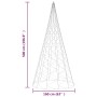 Albero di Natale Pennone Bianco Caldo 1400 LED 500 cm