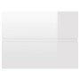 Set Mobili da Bagno 2 pz Bianco Lucido in Legno Multistrato