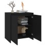 Credenza Nera 70x41x75 cm in Legno Multistrato