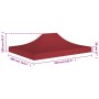 Tetto per Tendone per Feste 4x3 m Rosso Borgogna 270 g/m²