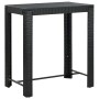 Tavolo da Bar da Giardino Nero 100x60,5x110,5 cm Polyrattan