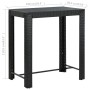 Tavolo da Bar da Giardino Nero 100x60,5x110,5 cm Polyrattan