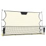 Rete Rimbalzante da Calcio Nera Gialla 183x85x120cm Poliestere