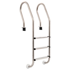 Scaletta per Piscina 3 Gradini in Acciaio Inox 304 120 cm