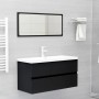 Mobile Lavabo Nero 90x38,5x45 cm in Legno Multistrato