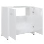 Mobile da Bagno Bianco Lucido 60x33x61 cm in Legno Multistrato