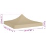 Tetto per Tendone per Feste 2x2 m Beige 270 g/m²