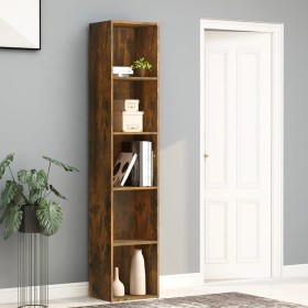 Libreria Rovere Fumo 40x30x189 cm in Legno Multistrato