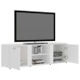 Mobile Porta TV Bianco 120x34x37 cm in Legno Multistrato