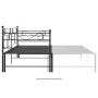 Telaio Divano Letto Estraibile Nero in Metallo 90x200 cm