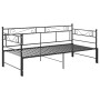 Telaio Divano Letto Estraibile Nero in Metallo 90x200 cm