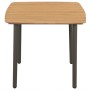 Tavolo da Giardino 80x80x72cm in Massello di Acacia e Acciaio