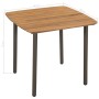 Tavolo da Giardino 80x80x72cm in Massello di Acacia e Acciaio