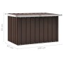 Baule da Giardino Marrone 109x67x65 cm