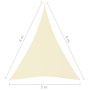 Parasole a Vela Oxford Triangolare 3x4x4 m Crema