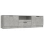 Mobile per TV Grigio Cemento 140x35x40cm Legno Multistrato