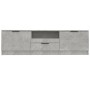 Mobile per TV Grigio Cemento 140x35x40cm Legno Multistrato