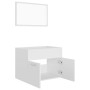 Set Mobili da Bagno 2 pz Bianco in Legno Multistrato