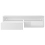 Set Tavolini ad Incastro Bianco Lucido 100x100x26,5 cm