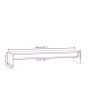 Supporto per Monitor Bianco 100x27x15 cm Legno Massello di Pino