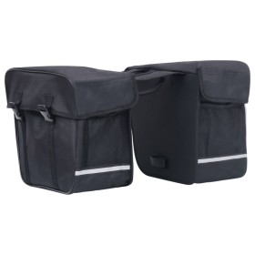 Borsa Doppia Bicicletta Impermeabile per Portapacchi 35 L Nero