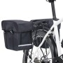 Borsa Doppia Bicicletta Impermeabile per Portapacchi 35 L Nero