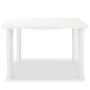 Tavolo da Giardino Bianco 101x68x72 cm in Plastica