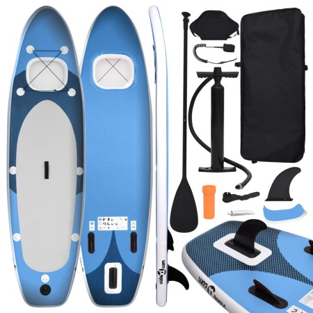 Set Tavola da SUP Gonfiabile Blu 300x76x10 cm