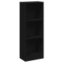 Libreria a 3 Ripiani Nera 40x24x109 cm in Legno Multistrato