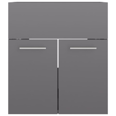 Mobile Sottolavabo Grigio Lucido 41x38,5x46cm Legno Multistrato