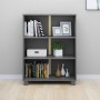 Libreria HAMAR Grigio Scuro 85x35x112 cm Legno Massello di Pino