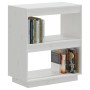 Libreria Bianca 60x35x71 cm in Legno Massello di Pino