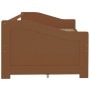 Divano Letto 3 Posti e Cassetti Marrone Miele in Pino 90x200cm