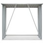 Capannone da Giardino in Acciaio Zincato 163x83x154 cm Marrone